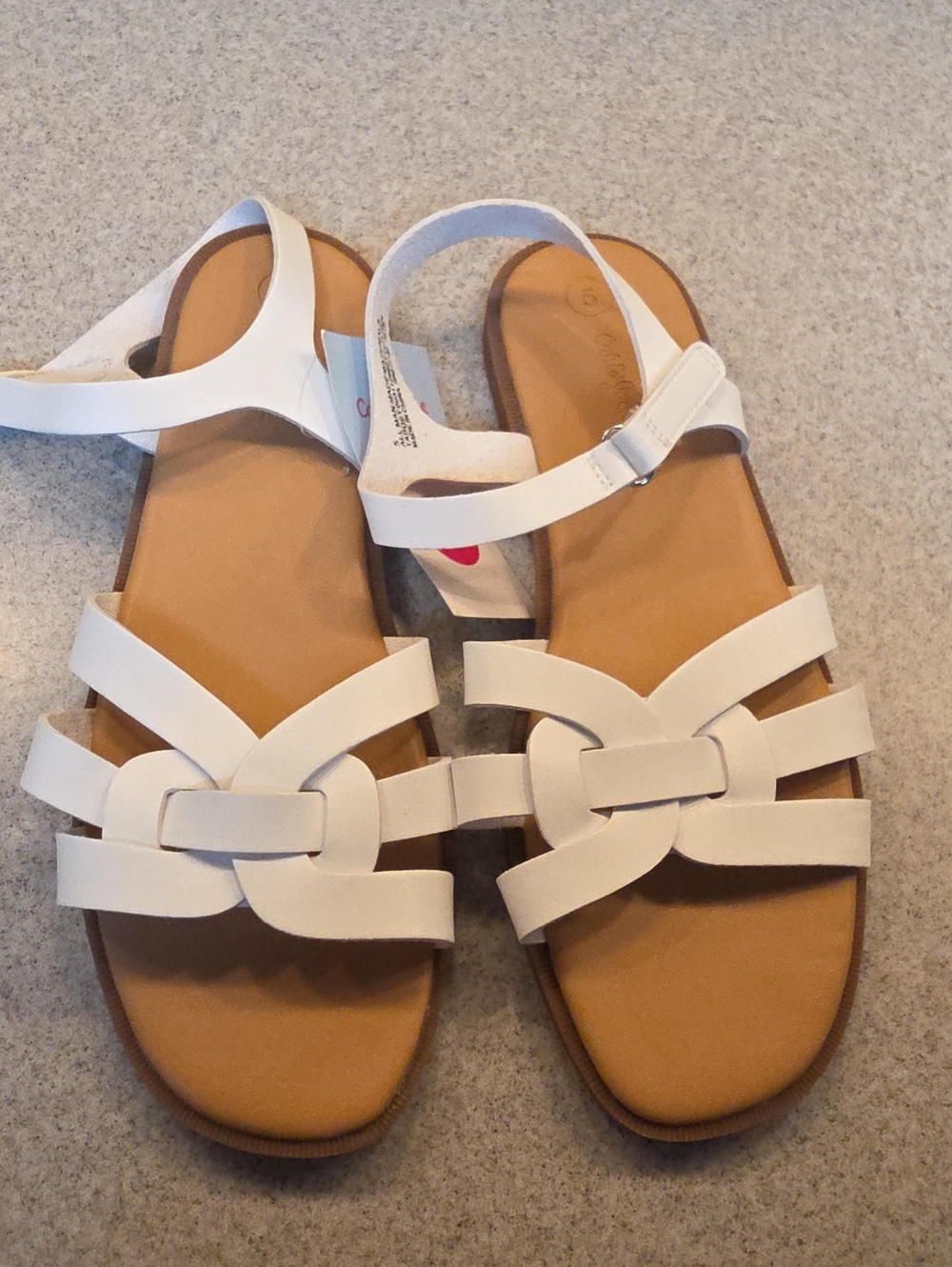 Cat & Jack White Knot-Strap Girls' Sandals